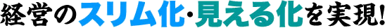 経営の見える化・スリム化を実現!